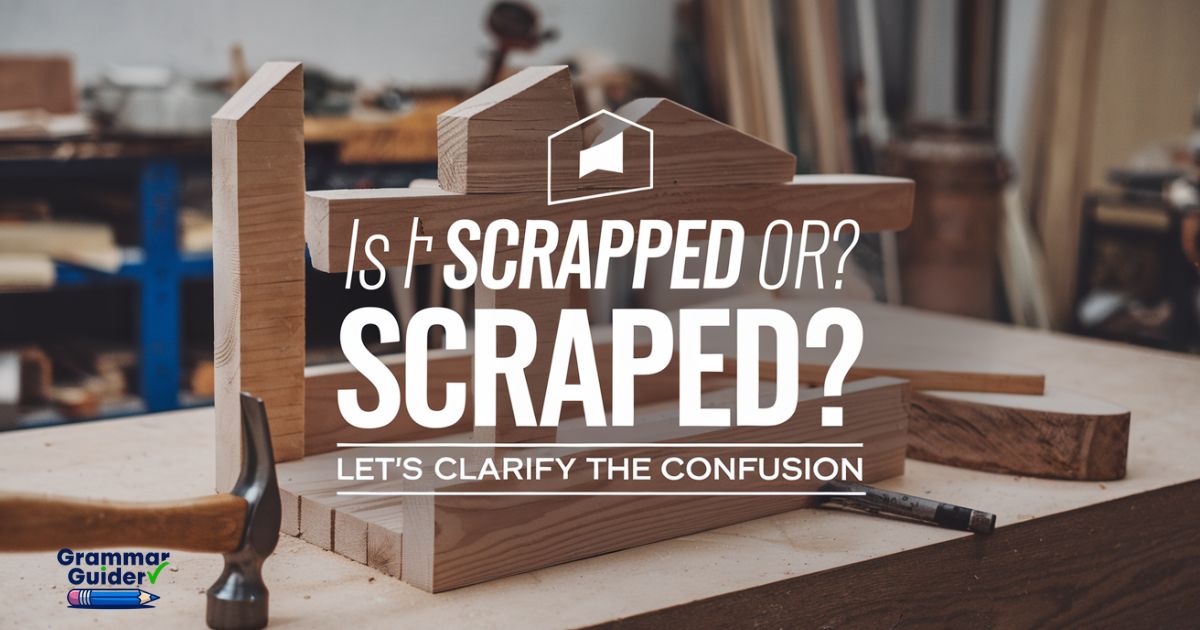 Is it Scrapped or Scraped? Let’s Clarify the Confusion