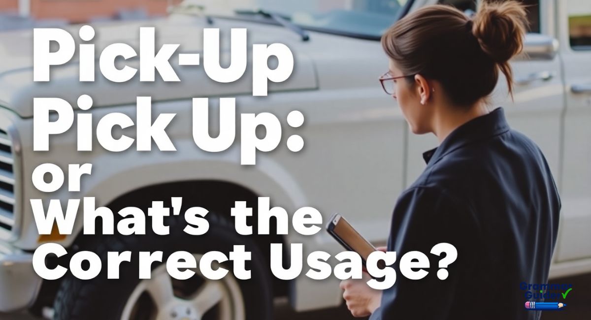 Pick-Up, Pick Up or Pickup: What’s the Correct Usage?