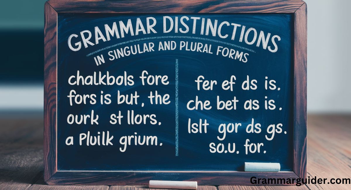 Grammar Distinctions in Singular and Plural Forms