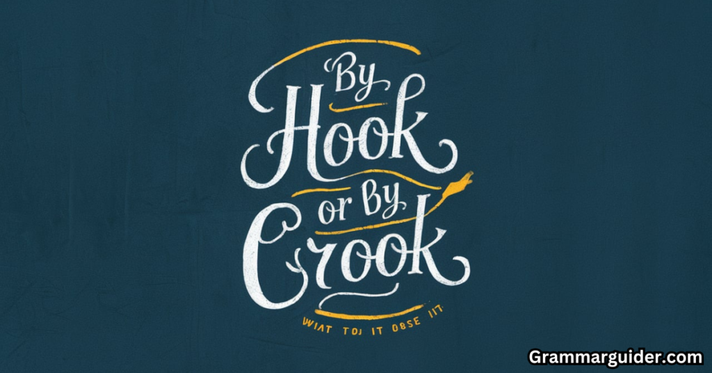 By Hook or By Crook Origin