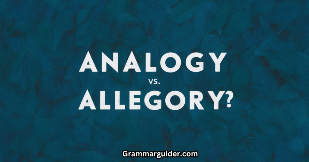 When Should You Use Analogy vs Allegory?