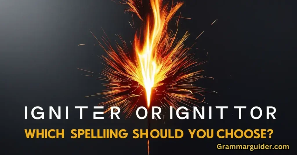 Igniter vs Ignitor in Technical Writing