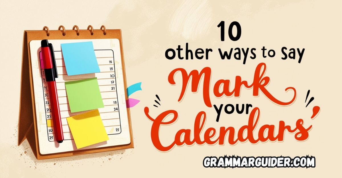 10 Other Ways to Say Mark Your Calendars (With Examples) (1)