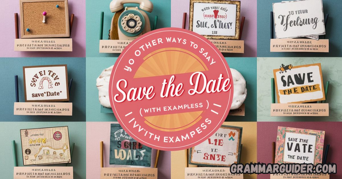 10 Other Ways to Say Save the Date (With Examples)