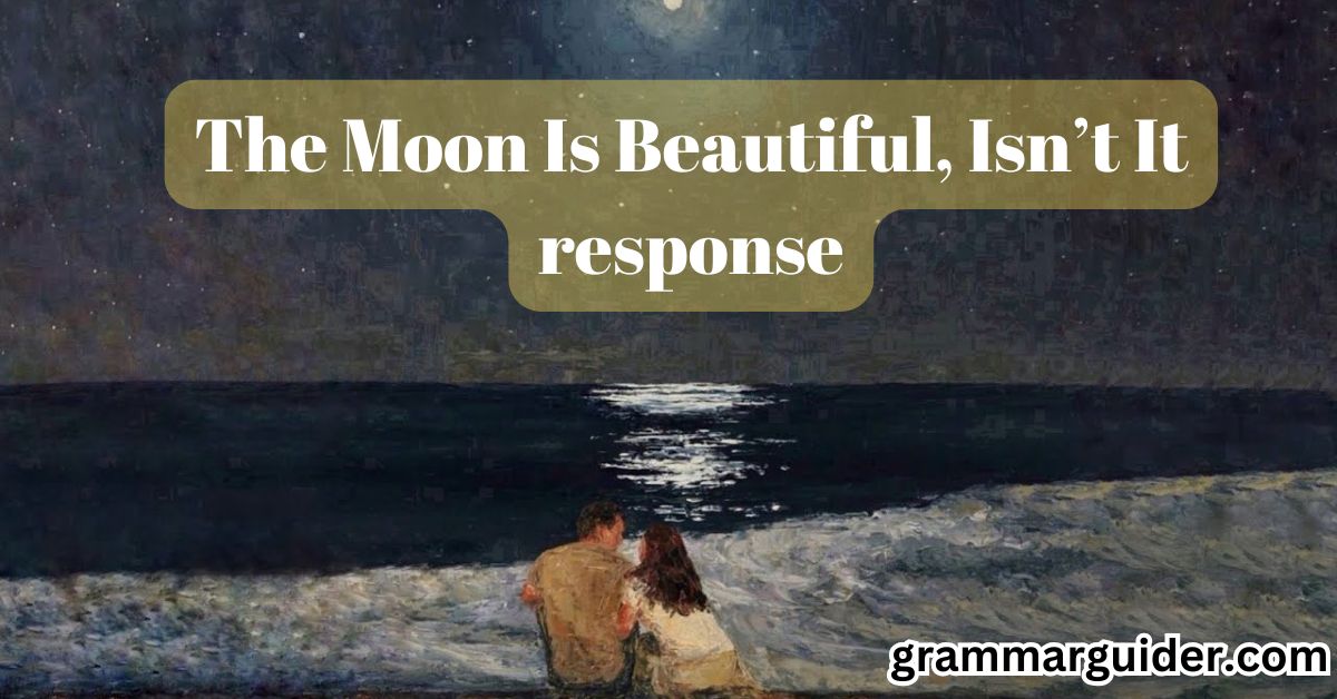 The Moon Is Beautiful, Isn’t It response