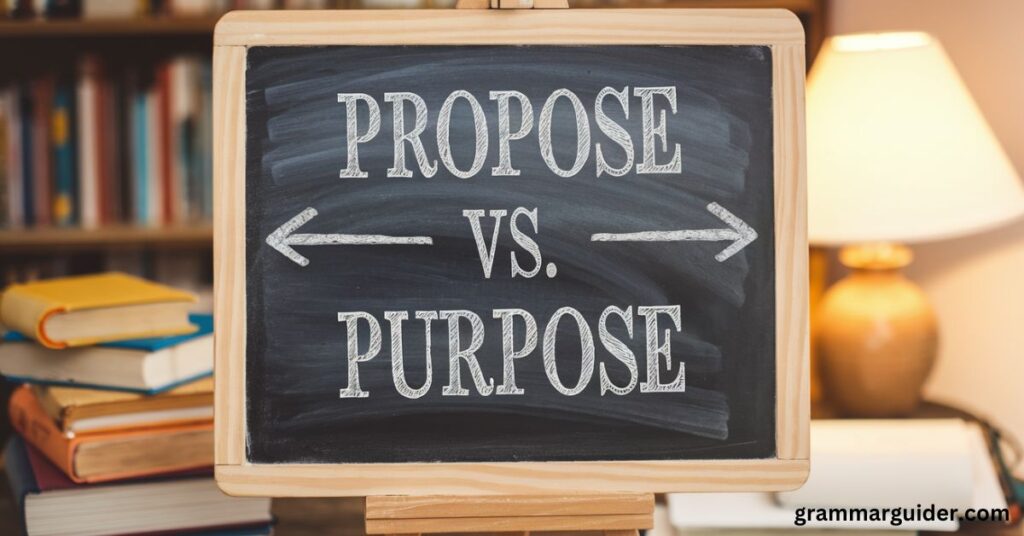 Propose vs. Purpose