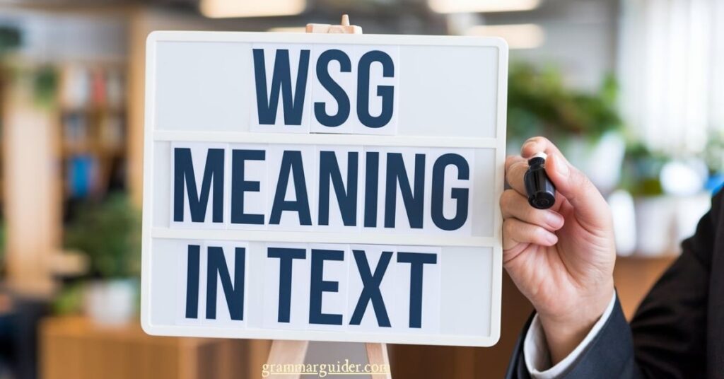 what does wsg mean