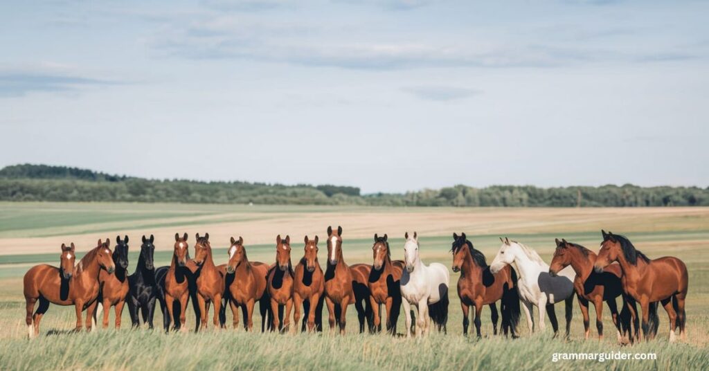 what is a group of horses called